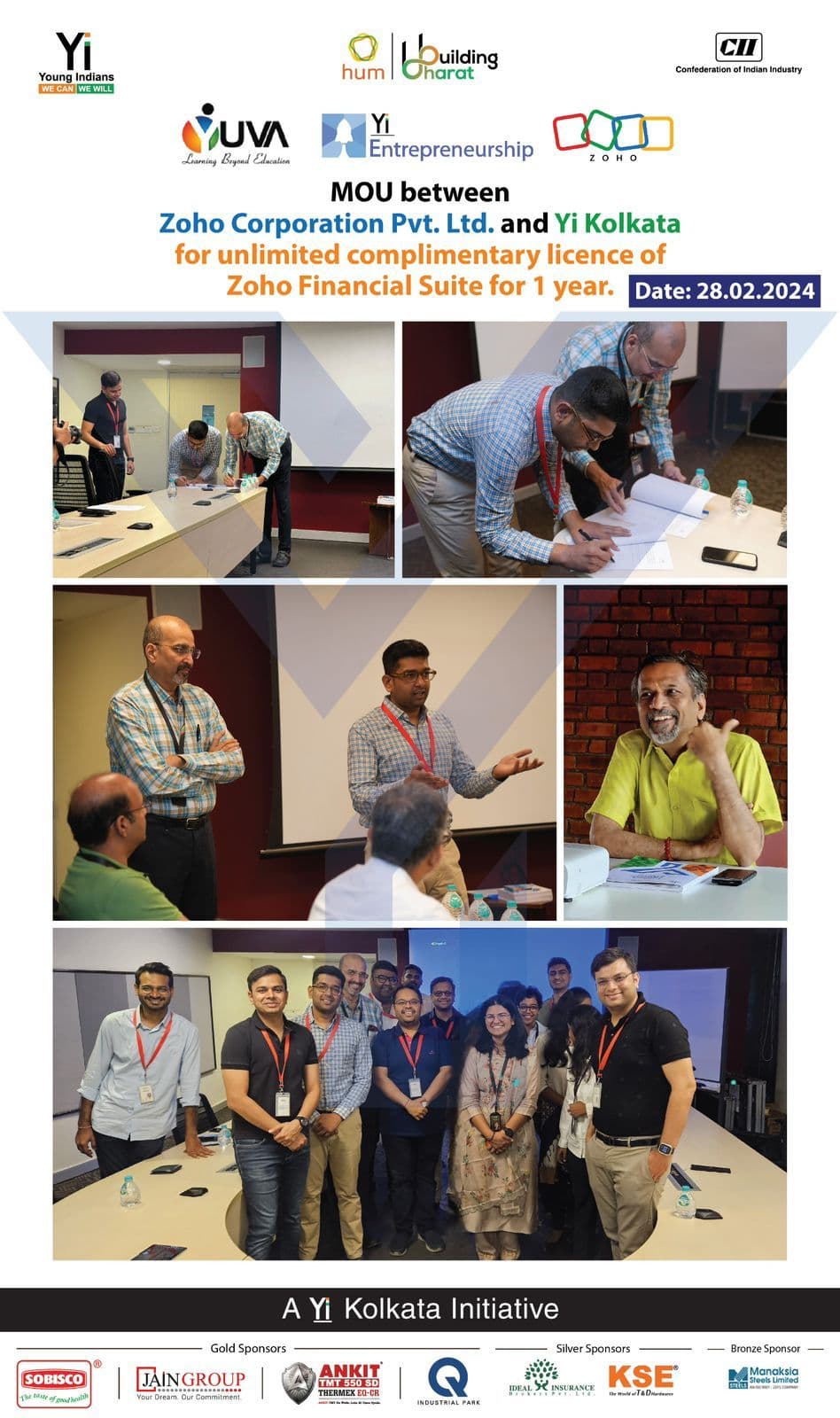 Yi24 | MOU sign between Zoho Corporation Pvt. Ltd. and Yi Kolkata